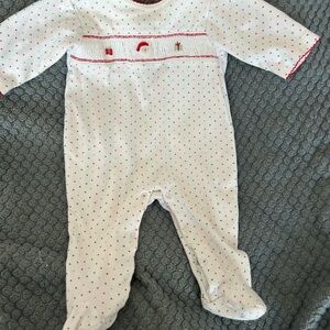 Smocked Santa onesie
